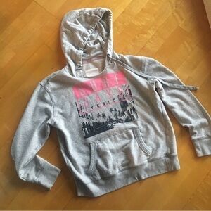 Aeropostale “Surf Days Venice” Hoodie, Gray, Pink, Size L